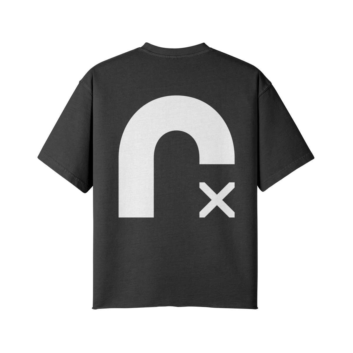 260GSM Unisex Faded Raw Hem T-shirt Backpiece