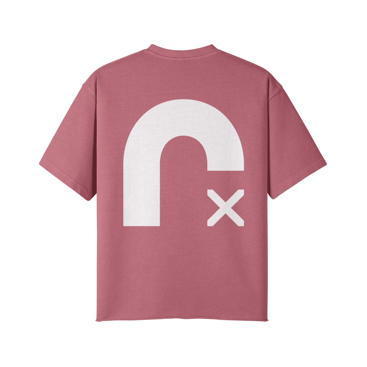 260GSM Unisex Faded Raw Hem T-shirt Backpiece
