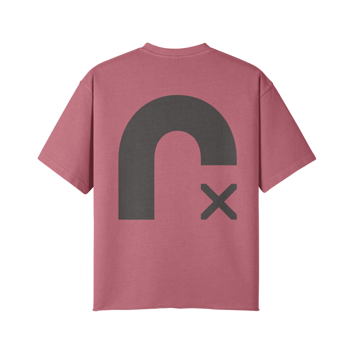260GSM Unisex Faded Raw Hem T-shirt Backpiece