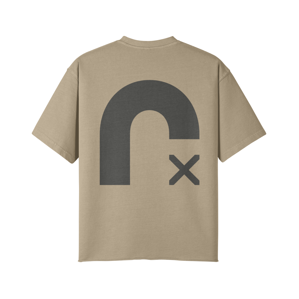 260GSM Unisex Faded Raw Hem T-shirt Backpiece
