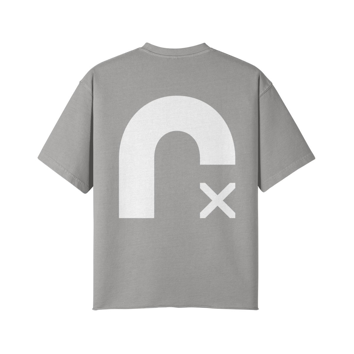 260GSM Unisex Faded Raw Hem T-shirt Backpiece