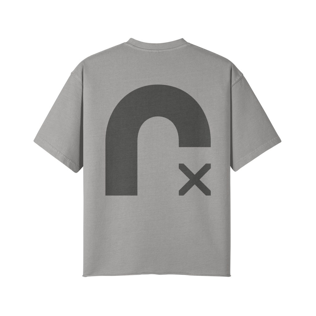 260GSM Unisex Faded Raw Hem T-shirt Backpiece
